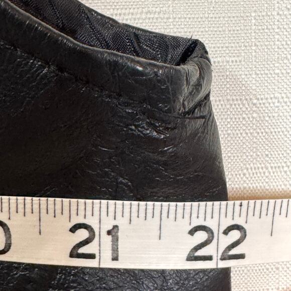 LEATHER WORKS Patchwork‎ Vest Unisex XXXL Motorcycle Riding Black Biker Moto Zip - Picture 10 of 11